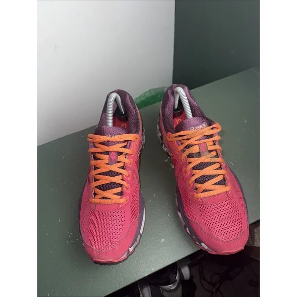 Asics Women's GT-2000 4 Pink/ Orange T661N Size 9 - Picture 3 of 12